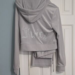 Juicy Couture Light Gray Velour Matching Set